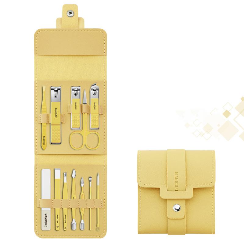 Oh Saucy nail care yellow / 12pcs/set Colourful Superior Quality Nail Clippers Portable Set (12/16 Pcs)