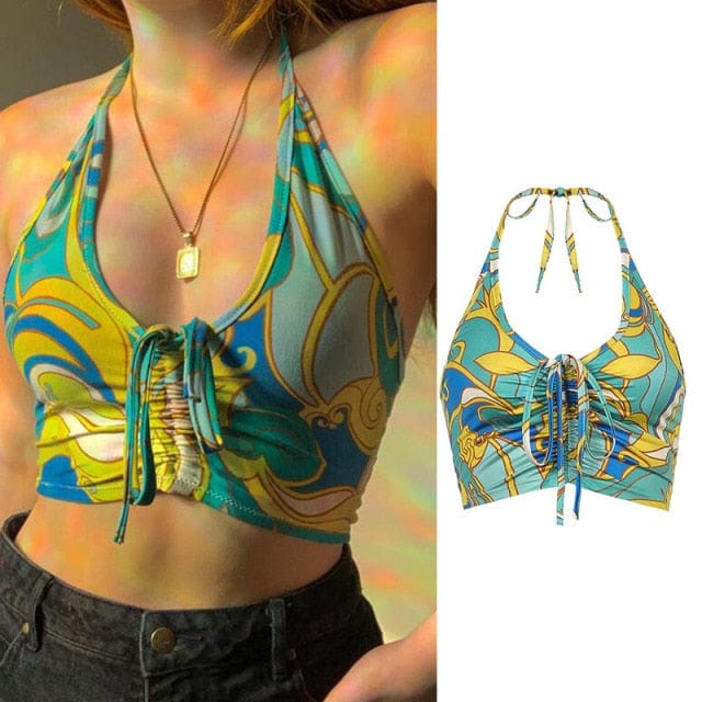 2021 Corset Tank Crop Top Many Trending Colours & Print Variants - OhSaucy