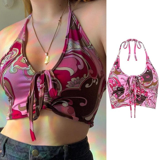 2021 Corset Tank Crop Top Many Trending Colours & Print Variants - OhSaucy