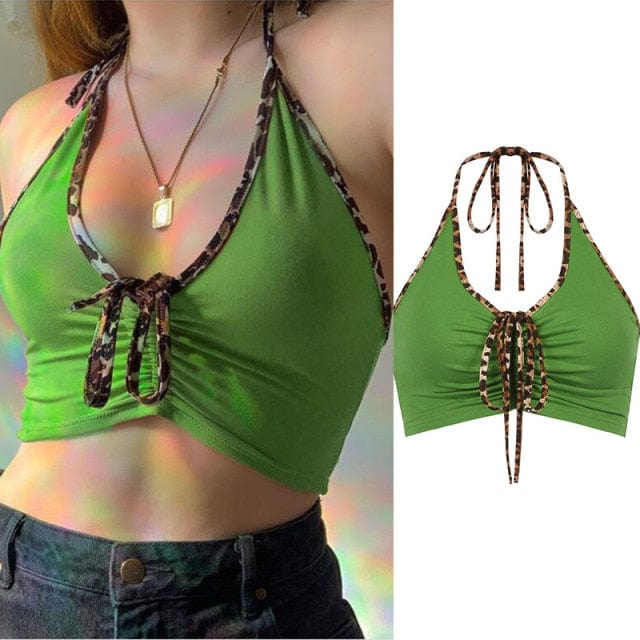 green Corset Tank Crop Top Many Trending Colours & Print Variants - OhSaucy