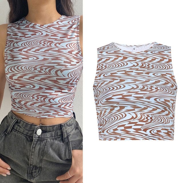 2021 Corset Tank Crop Top Many Trending Colours & Print Variants - OhSaucy