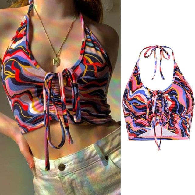2021 Corset Tank Crop Top Many Trending Colours & Print Variants - OhSaucy