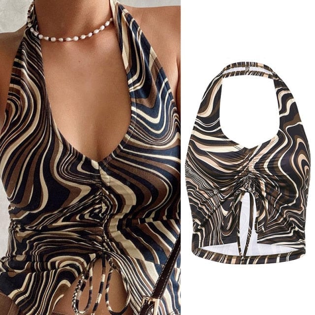 2021 Corset Tank Crop Top Many Trending Colours & Print Variants - OhSaucy