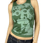 green Tee Tank Crop Top Many Trending Colours & Print Variants - OhSaucy