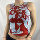 blue Corset Tank Crop Top Many Trending Colours & Print Variants - OhSaucy