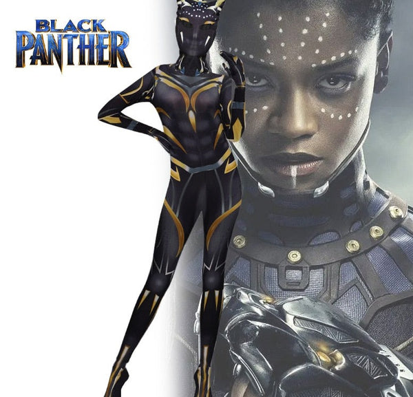 OHS bodysuit Cosplay Black Panther Marvel Wakanda Forever Superhero Shuri Cosplay Jumpsuit