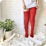 Oh Saucy Leg Warmers Lovable Red / Regular Size CozySoxy's™ Comfiest Thigh Highs