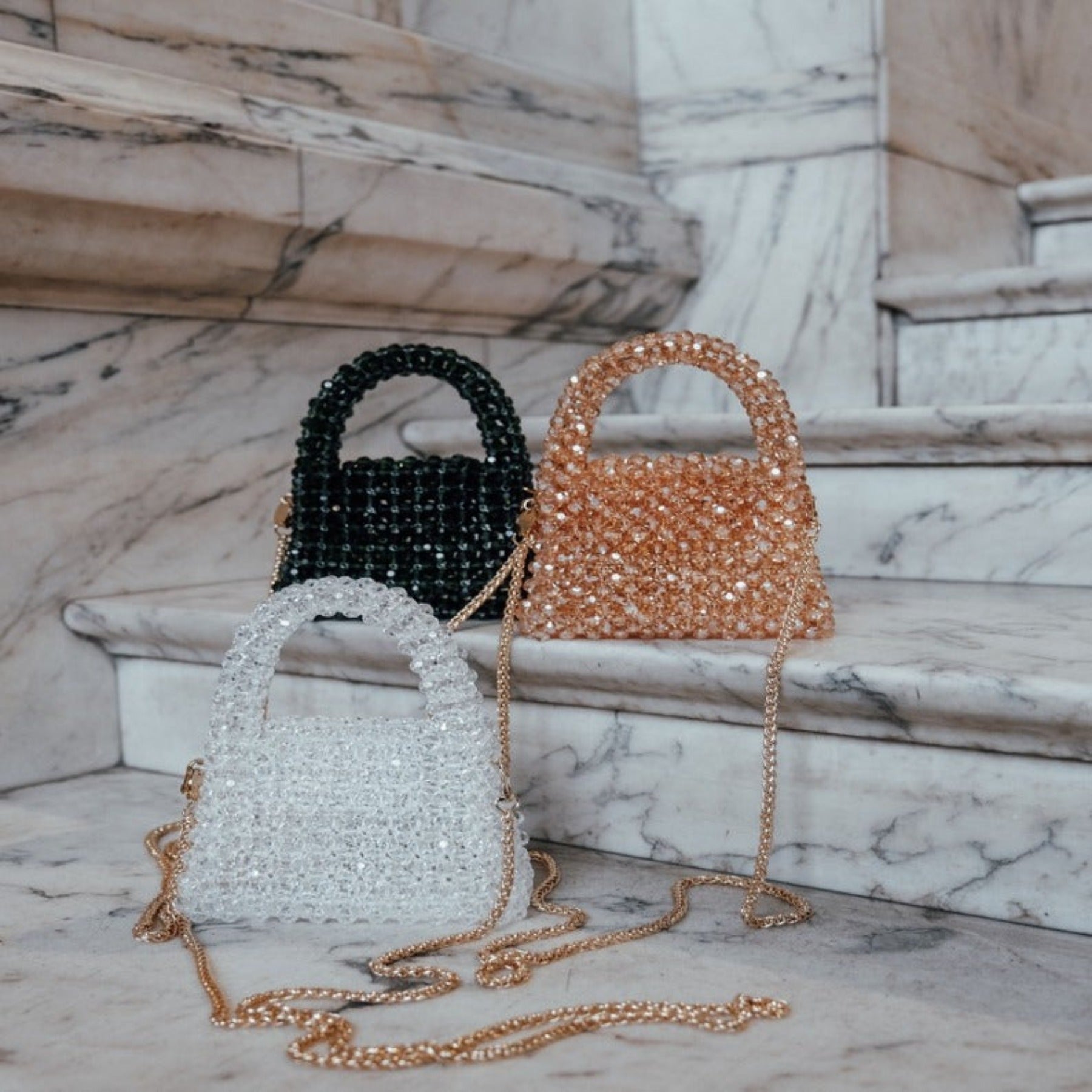 Crystal Beaded Handbag | Small Handmade Luxury Evening Bag