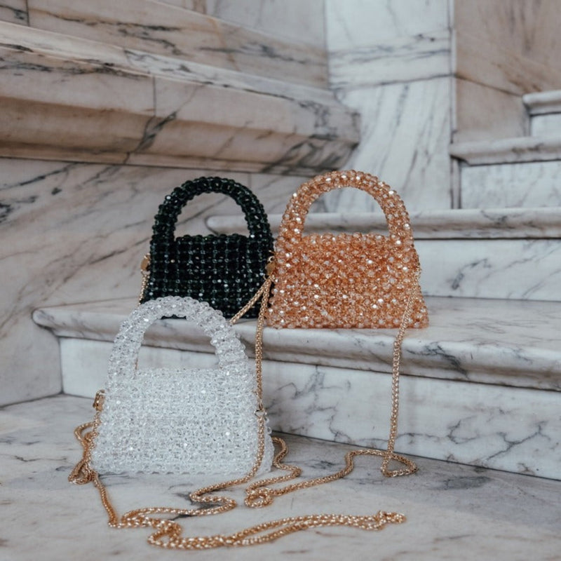 Faux Pearl Beaded Satchel Bag | Beaded handbag, Beaded purses, Hand beaded  bag