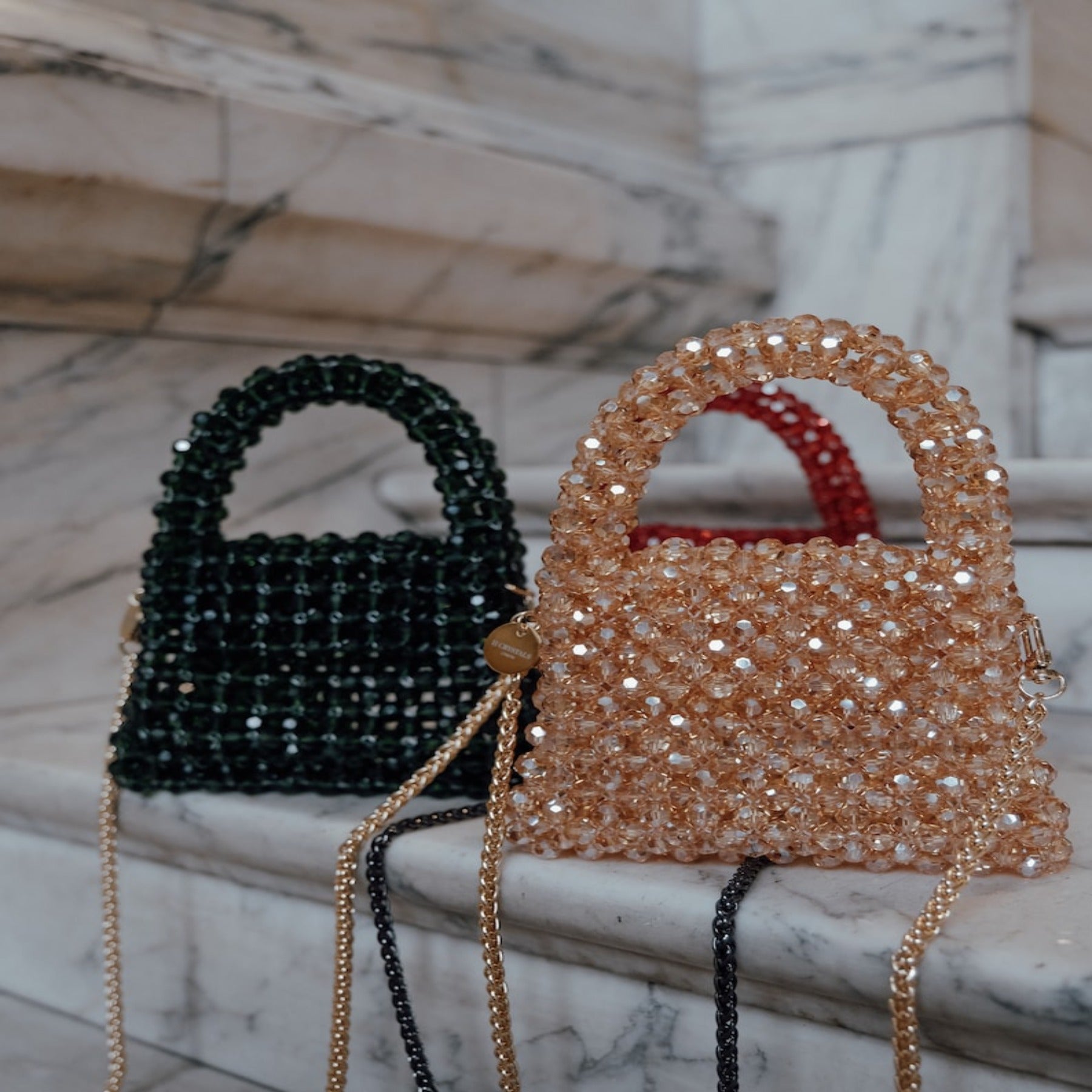 Oh Saucy Crystal Beaded Handbag | Small Handmade Luxury Evening Bag