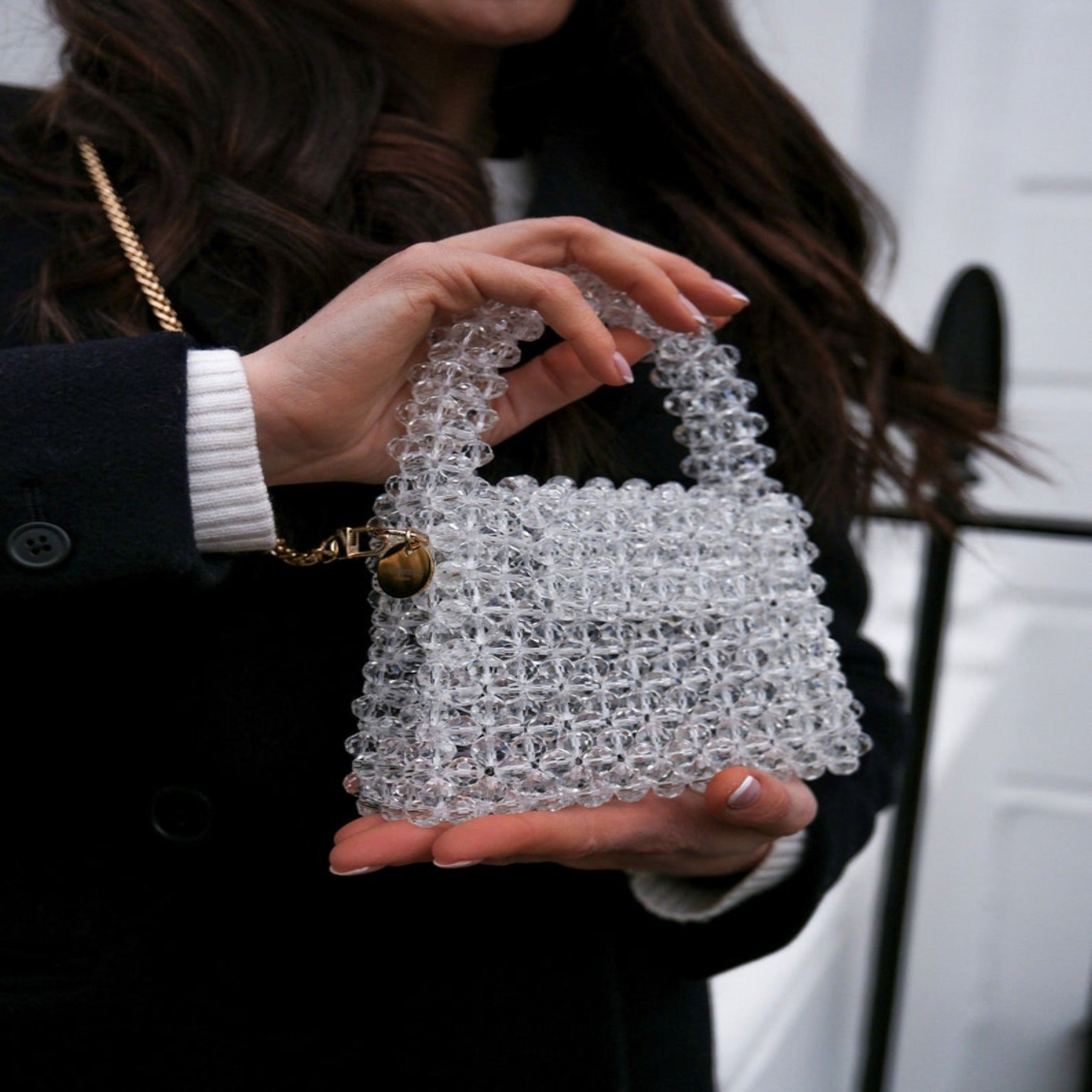 Oh Saucy Crystal Beaded Handbag | Small Handmade Luxury Evening Bag