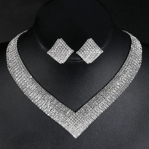 Oh Saucy Apparel & Accessories 3 Crystal Luxx™ Bridal Wedding Jewelry Sets Rhinestone Elegance for Women