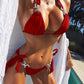 OHS swimwear Crystal Queen™ Bandeau Bikini Women Rhinestone Swimsuit Sexy Brazilian Swimwear