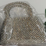 Oh Saucy silver Crystal Queen™ Bead/Pearl Dinner Bag 70% Off Limited Time Offer Ends Soon