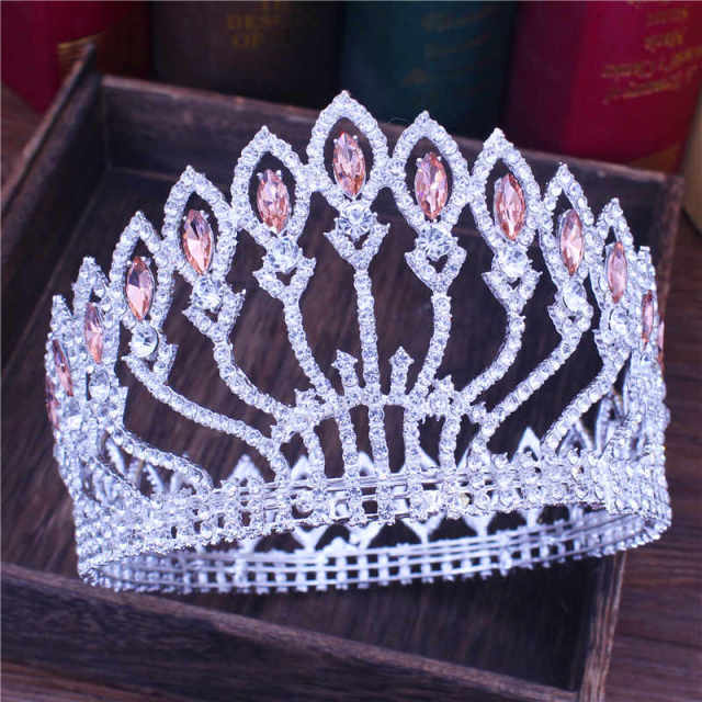 Crystal Queen Wedding Tiara Crown Bridal Pageant Hair Ornaments Baroque Diadem Headpiece Women Bride Head Jewelry Accessories - OhSaucy