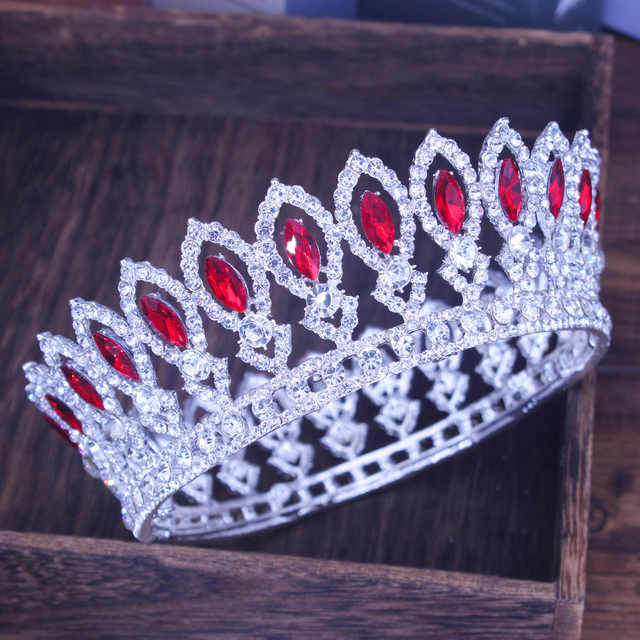 Crystal Queen Wedding Tiara Crown Bridal Pageant Hair Ornaments Baroque Diadem Headpiece Women Bride Head Jewelry Accessories - OhSaucy