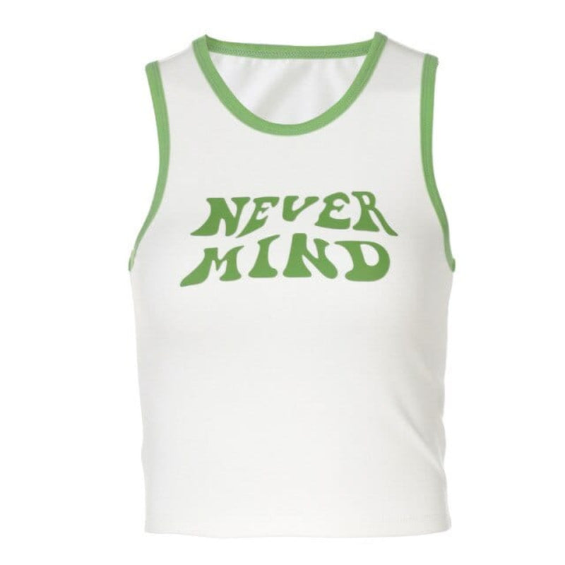 NEONBABIPINK Slogan Printed Cute Crop Tops for Teen Girls Casual Sleeveless Graphic T Shirts Streetwear Women Tanks N95-BZ10 - OhSaucy