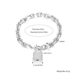 Oh Saucy CZ Zircon Lock Charm Bracelets For Women Trendy Gold Link Chain Small Key Padlock Luxurious Jewlery Accessories Gifts 2020 New