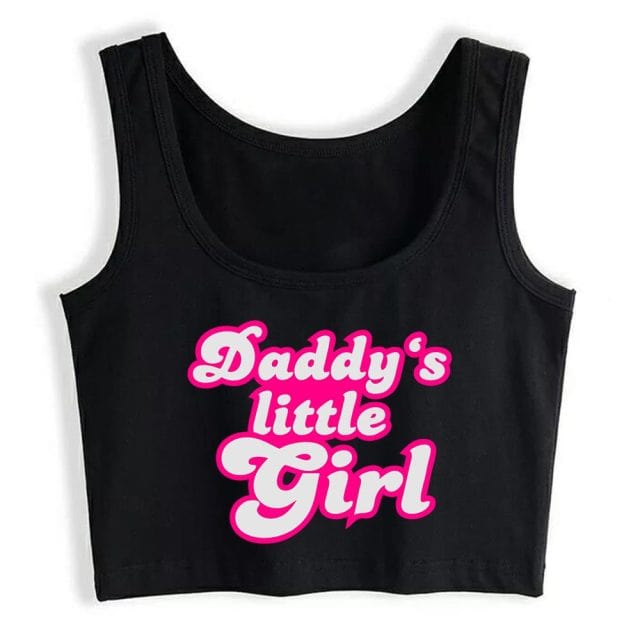 Crop Top Female Daddys Little Girl - OhSaucy