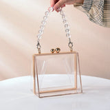 Oh Saucy Apparel & Accessories Designer Transparent Evening Clutch Purse Luxury Beaded Bag 15%Off On sale Now!