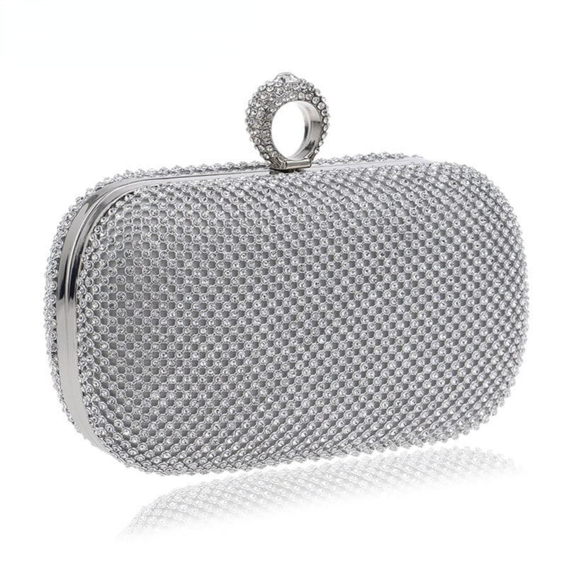 Oh Saucy YM1000silver / Mini(Max Length<20cm) Diamond-Studded Evening Bag