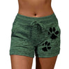 Drawstring Cat Paw Print Shorts - OhSaucy