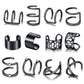 OhSaucy Apparel & Accessories 12pcs black Ear Cuff Gold Leaf | Non-Piercing Ear Clips |  Body Jewellery
