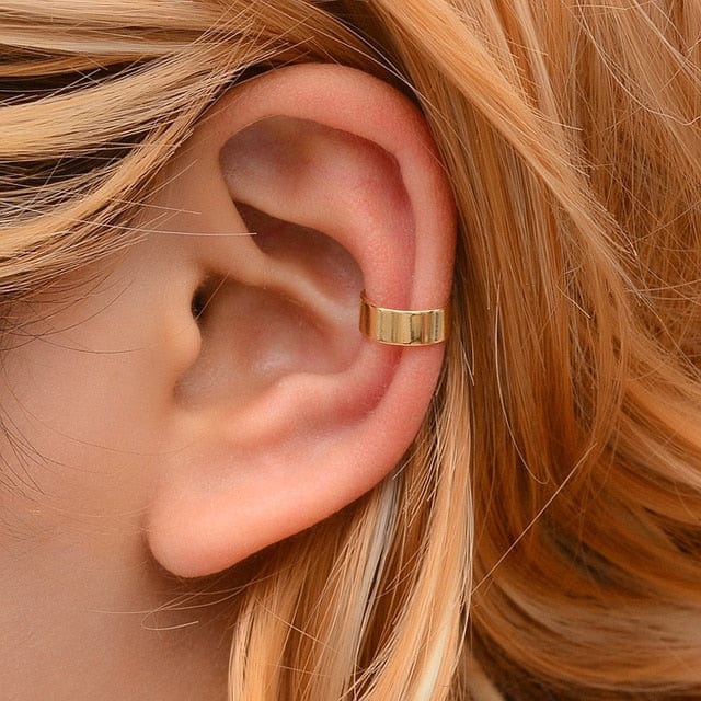 OhSaucy Apparel & Accessories 332jin Ear Cuff Gold Leaf | Non-Piercing Ear Clips |  Body Jewellery