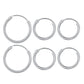 OhSaucy Apparel & Accessories 6pcs silver Ear Cuff Gold Leaf | Non-Piercing Ear Clips |  Body Jewellery