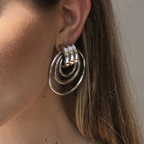 OhSaucy jewelery Gold Earring Jewelry Gold Multi-layer Metal Irregular Earrings
