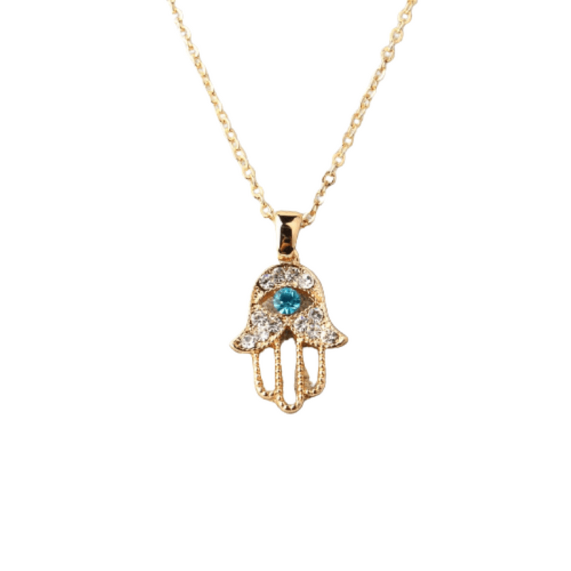 Oh Saucy Necklace Elegantia™  Crystal Hand Of Hamsa Necklace