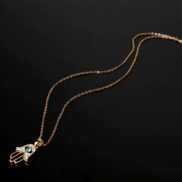Oh Saucy Necklace Elegantia™  Crystal Hand Of Hamsa Necklace