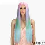 OHS beauty QT PKBL07 / PART LACE WIG / 30inches Elite quality Synthetic Lace Wig 30 Inch Long  Soft With 14 Colourful Options