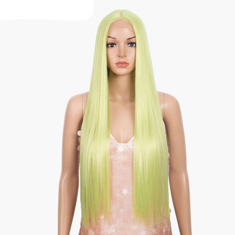 OHS beauty QTLEMON2 / PART LACE WIG / 30inches Elite quality Synthetic Lace Wig 30 Inch Long  Soft With 14 Colourful Options