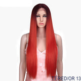 OHS beauty TT RED-OR 13 / PART LACE WIG / 30inches Elite quality Synthetic Lace Wig 30 Inch Long  Soft With 14 Colourful Options