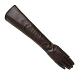 Faux Leather Elbow Length Gloves Large Medium Small Various Shades - OhSaucy