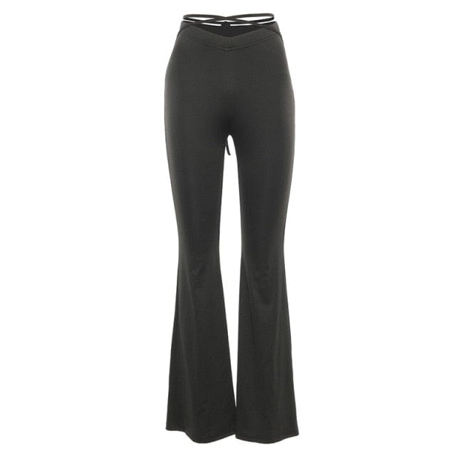 OhSaucy Apparel & Accessories black / L Flare Pants ~ 3 Available Colours ~ Skinny Fit ~Very Stretchy Trousers