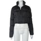 Oh Saucy Jackets black / S Foil Look or Faux Fur Fluffy ~ Bubble Puffers