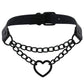 Metal Lock heart choker collar women black gothic Heart Shape Cool Choker necklace neck goth jewelry Sex Accessiores - OhSaucy