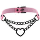 Metal Lock heart choker collar women black gothic Heart Shape Cool Choker necklace neck goth jewelry Sex Accessiores - OhSaucy