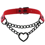 Metal Lock heart choker collar women black gothic Heart Shape Cool Choker necklace neck goth jewelry Sex Accessiores - OhSaucy