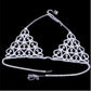 StoneFans Hot Erotic Lingerie Rhinestone Heart Body Chain Bikini Set Thong Bralette Top Bra Crystal Thong Panties Body Jewelry - OhSaucy