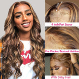 OHS hair Highlight Wig Human Hair Ombre Lace Front 8 to 30 inch Brazilian Hair 75% SALE