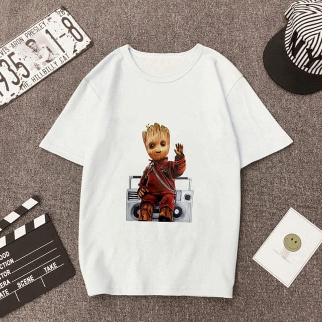 New Arrival Cute I am Groot Print Female Tshirt Marvel T-Shirt - OhSaucy