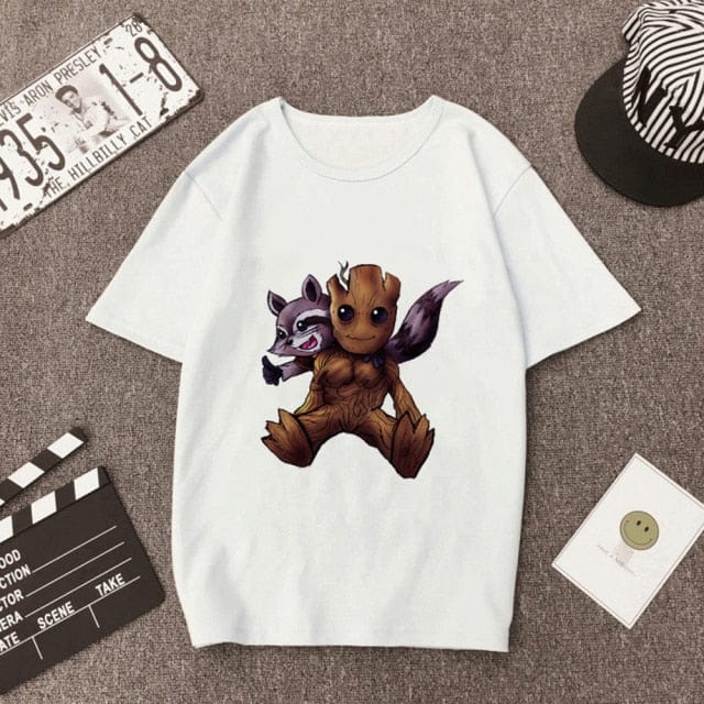 New Arrival Cute I am Groot Print Female Tshirt Marvel T-Shirt - OhSaucy