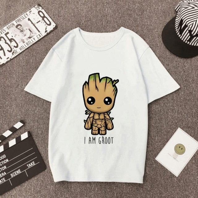 New Arrival Cute I am Groot Print Female Tshirt Marvel T-Shirt - OhSaucy