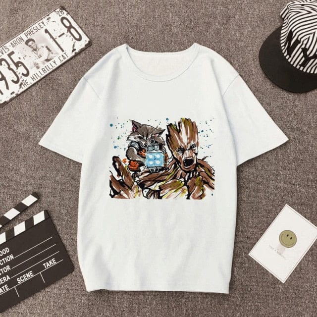 New Arrival Cute I am Groot Print Female Tshirt Marvel T-Shirt - OhSaucy