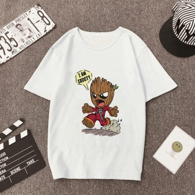 New Arrival Cute I am Groot Print Female Tshirt Marvel T-Shirt - OhSaucy