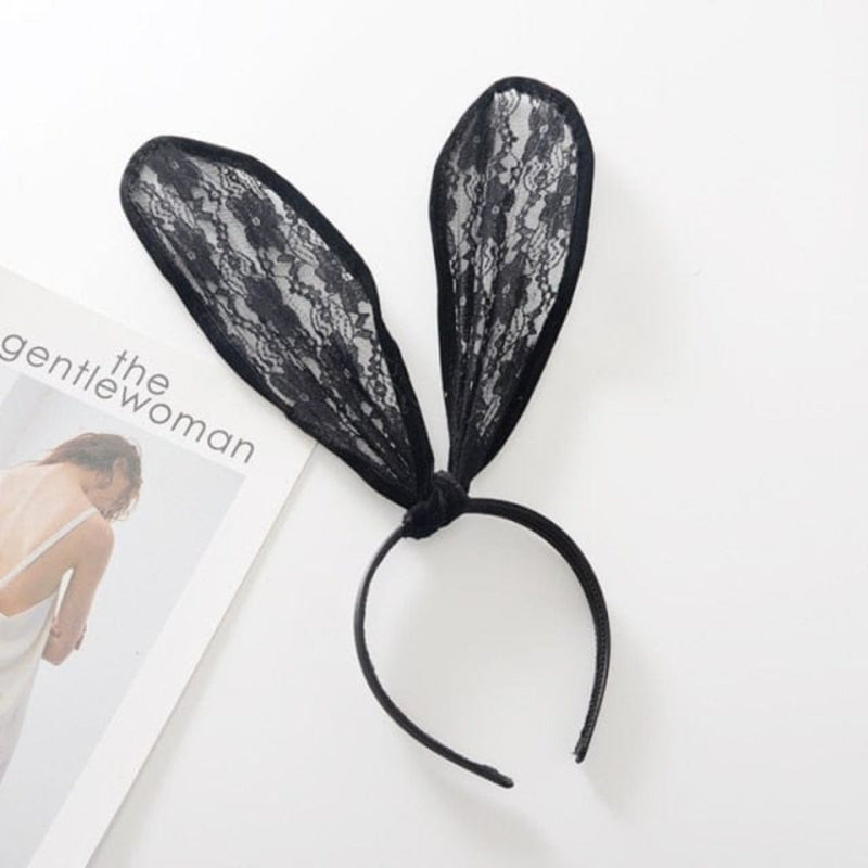 Sexy Lace Headband Bunny Girl Accessories Head band Lingerier Set Stripper Outfit Costume Hair bands Cat Ear Jewelry Cosplay - OhSaucy
