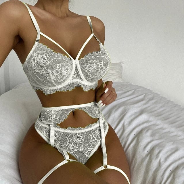 Plus Size Bodysuit Women Ladies Strap Lace Crochet Cutout Body Woman Lingerie Bodysuits Embroidery Jumpsuit Skinny Sexy Playsuit - OhSaucy